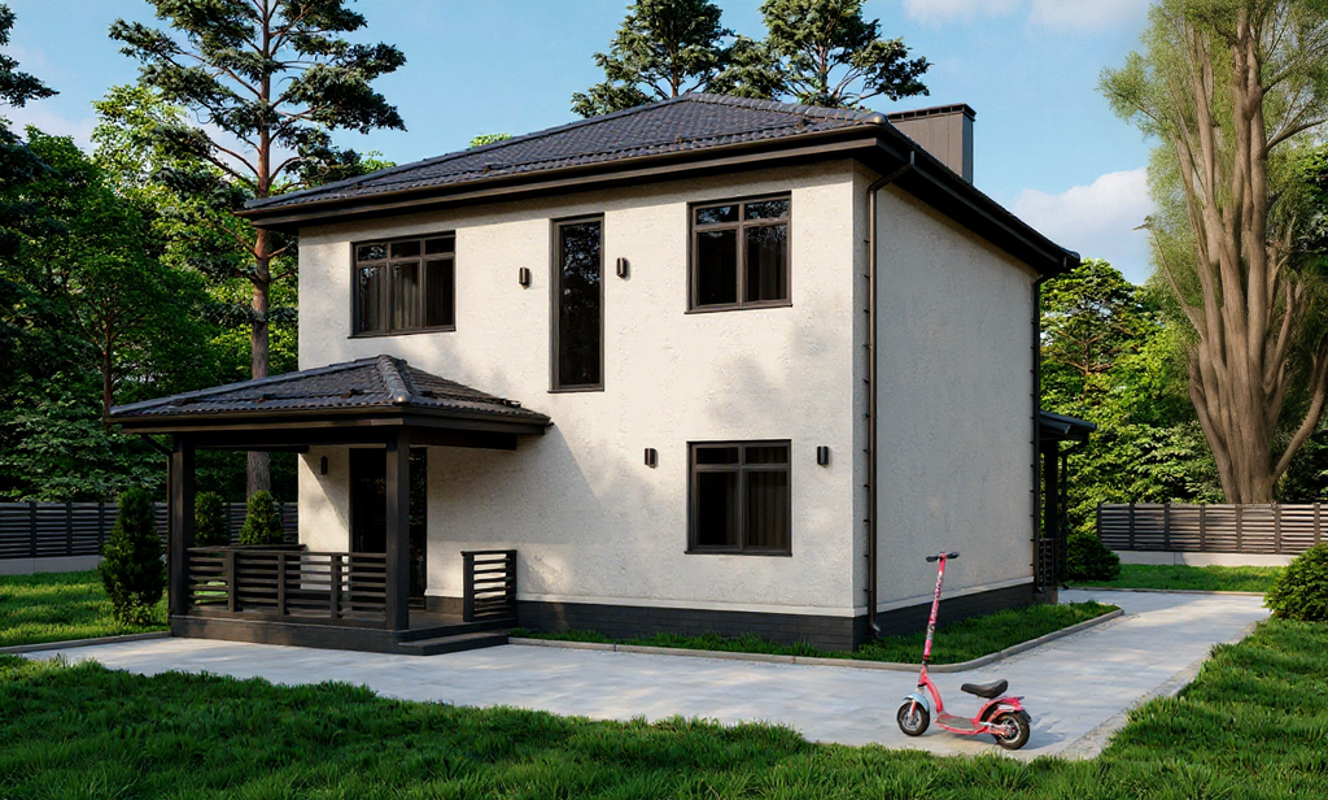 двухэтажный дом 9 на 9